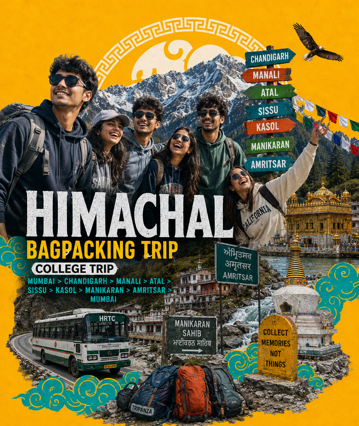 DAC – Chandigarh – Himachal – Amritsar Trip From